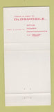 Matchbook Cover - 1957 Oldsmobile Modern Motors Zanesville OH 30 Strike