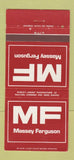 Matchbook Cover - Massey Ferguson Tractors Rose Bros Lingle WY 30 Strike