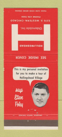 Matchbook Cover - Hollingshead Oldsmobile Chicago IL 30 Strike