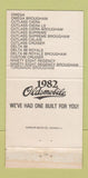 Matchbook Cover - 1982 Oldsmobile Kovatch Nesquehoning PA 30 Strike