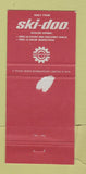 Matchbook Cover - Ski Doo Snowmobiles Kalamazoo MI 30 Strike