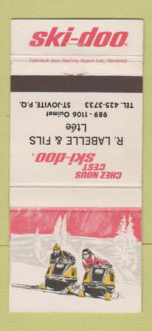 Matchbook Cover - Ski Doo Snowmobiles Labelle St Jovite QC 30 Strike