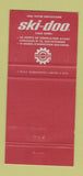 Matchbook Cover - Ski Doo Snowmobiles Gervais Toupin Trois Rivieres QC 30 Strike