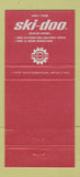 Matchbook Cover - Ski Doo Snowmobiles Hall's Auto Sales Lockport NY 30 Strike