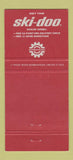 Matchbook Cover - Ski Doo Snowmobiles W Hunter Motors Alliston ON 30 Strike