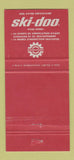 Matchbook Cover - Ski Doo Snowmobiles Jacques Dufour St Alexis QC WEAR 30 Strike