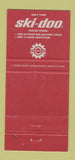 Matchbook Cover - Ski Doo Snowmobiles Costar Marine Clark PA 30 Strike