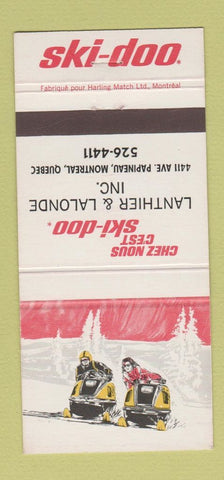 Matchbook Cover - Ski Doo Snowmobiles Lanthier Lalonde Montreal QC 30 Strike