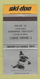 Matchbook Cover - Ski Doo Snowmobiles P Brooks Sports Ferme Neuve QC 30 Strike