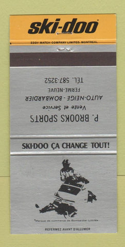 Matchbook Cover - Ski Doo Snowmobiles P Brooks Sports Ferme Neuve QC 30 Strike