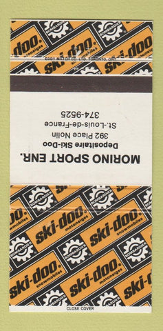 Matchbook Cover Ski Doo Snowmobiles Morino Sport St Louis De France QC 30 Strike