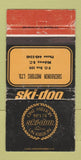 Matchbook Cover - Ski Doo Snowmobiles 1973 Midway BC WORN 30 Strike