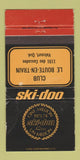 Matchbook Cover - Ski Doo Snowmobiles 1973 Valcourt QC WORN 30 Strike