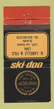 Matchbook Cover - Ski Doo Snowmobiles 1973 R Labelle St Jovite QC 30 Strike