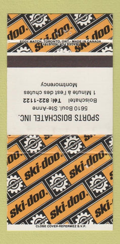 Matchbook Cover - Ski Doo Snowmobiles Montmorency QC 30 Strike