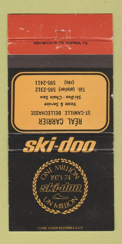 Matchbook Cover - Ski Doo Snowmobiles 1973 Bellechasse QC 30 Strike