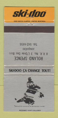 Matchbook Cover - Ski Doo Snowmobiles Roland Spence Jonquiere QC WEAR 30 Strike