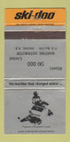 Matchbook Cover - Ski Doo Snowmobiles Shediac NB WORN 30 Strike