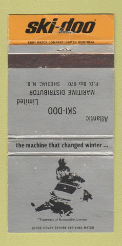 Matchbook Cover - Ski Doo Snowmobiles Shediac NB WORN 30 Strike