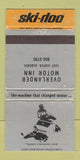 Matchbook Cover - Ski Doo Snowmobiles Overland Inn East Jasper AB WEAR 30 Strike