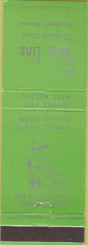 Matchbook Cover - State Line Casino Wendover NV green