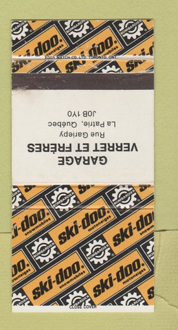 Matchbook Cover - Ski Doo Snowmobiles La Patrie QC WEAR 30 Strike