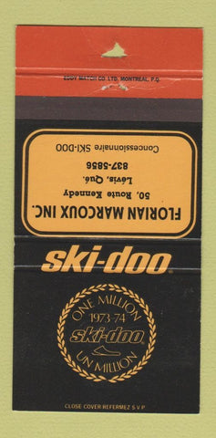 Matchbook Cover - Ski Doo Snowmobiles Levis QC Florian Marcoux 1973 30 Strike