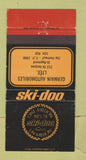 Matchbook Cover - Ski Doo Snowmobiles Portneuf QC Germain 1973 30 Strike