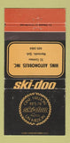 Matchbook Cover - Ski Doo Snowmobiles 1973 Hins Maniwaki QC WEAR 30 Strike