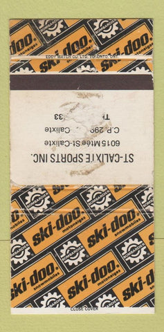 Matchbook Cover - Ski Doo Snowmobiles Calixte QC POOR 30 Strike