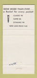 Matchbook Cover - 1961 Oldsmobile McDermott Danville PA 30 Strike