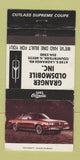 Matchbook Cover - Granger Oldsmobile Cutlass Countryside IL WEAR 30 Strike