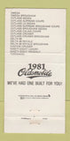 Matchbook Cover - Granger Oldsmobile Cutlass Countryside IL WEAR 30 Strike