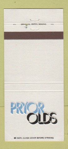 Matchbook Cover - Pryor Oldsmobile  30 Strike