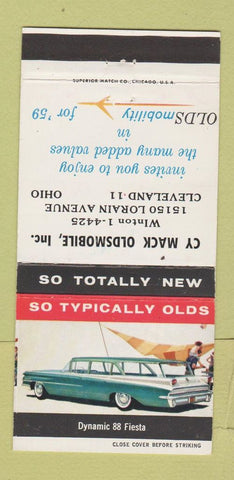 Matchbook Cover - 1959 Oldsmobile Cy Mack Cleveland OH 30 Strike