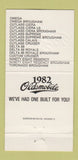 Matchbook Cover - 1982 Oldsmobile Gardner Pontiac Buick BMC Benton KY 30 Strike