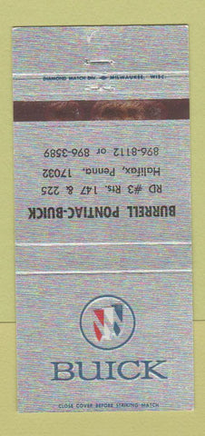 Matchbook Cover - Burrell Pontiac Buick Halifax PA WEAR 30 Strike