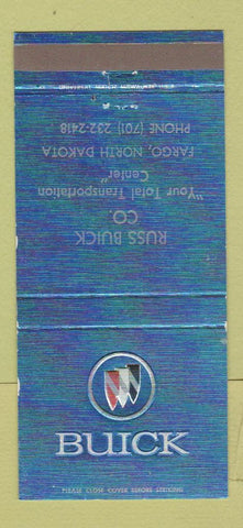 Matchbook Cover - Russ Buick Fargo ND WEAR 30 Strike