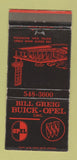 Matchbook Cover - Bill Greig Buick Opel Roya Oak MI WEAR 30 Strike