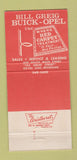 Matchbook Cover - Bill Greig Buick Opel Roya Oak MI WEAR 30 Strike