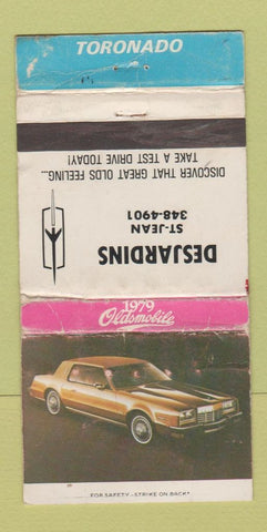 Matchbook Cover - 1979 Oldsmobile St Jean QC WORN 30 Strike