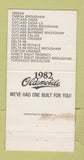 Matchbook Cover - 1982 Oldsmobile H&M Fort Madison IA 30 Strike