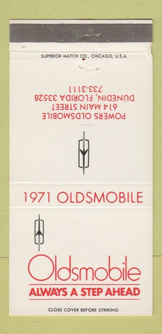 Matchbook Cover - 1971 Oldsmobile Powers Dunedin FL WEAR 30 Strike