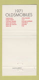 Matchbook Cover - 1971 Oldsmobile Harry Stephens Bloomington IN 30 Strike