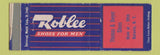 Matchbook Cover - Roblee Men's Shoes Thomas & Dwyer Batavia NY