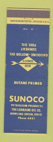 Matchbook Cover - Sunoco oil gas Bowling Green OH Lorraine