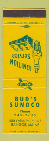 Matchbook Cover - Bud's Sunoco oil gas Bangor ME