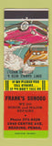 Matchbook Cover - Frank's Sunoco oil gas Reading PA