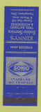 Matchbook Cover - Kenny's Sohio oil gas Youngstown OH