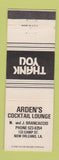 Matchbook Cover - Arden's Cocktail Lounge New Orleans LA